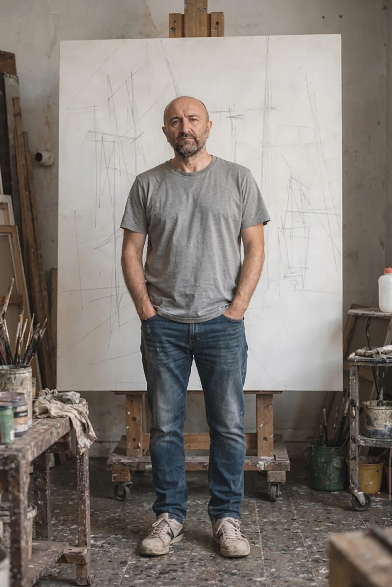 Spyros Verykios in the studio