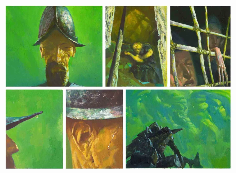 Water Hat — painted comic page